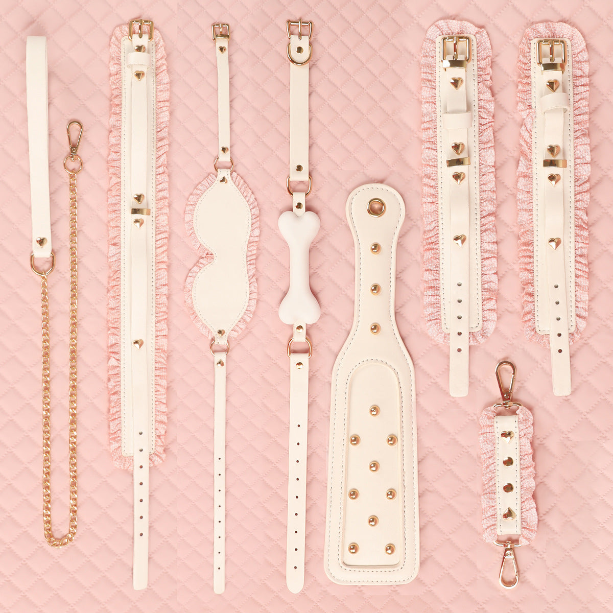 Kawaii Pink Angel Soft BDSM Lover Gothic Bondage Gears Zubehör 10-teiliges Set