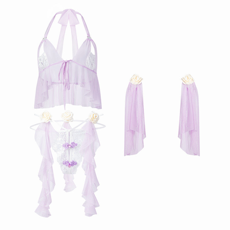 Lavender Rose Japanese Maid Lingerie