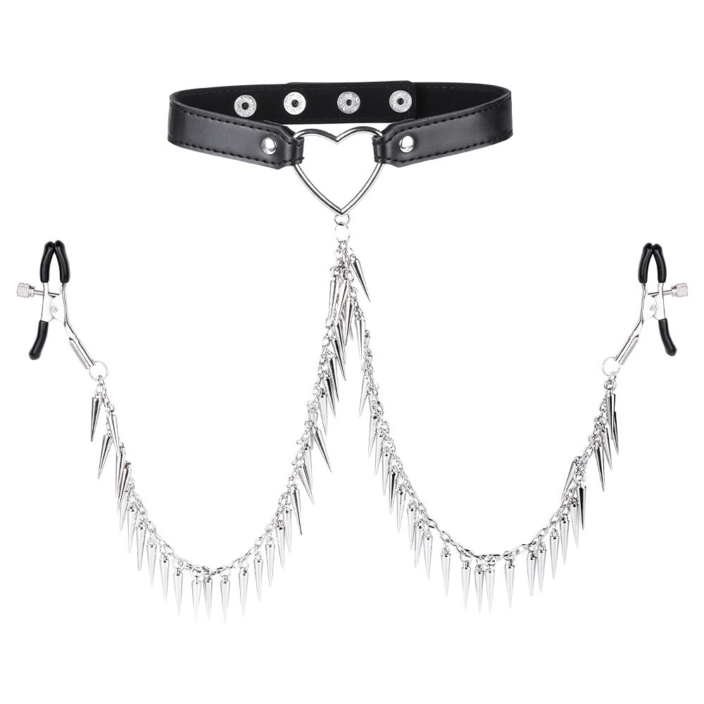 Wild Heart Nipple Clamp Collar