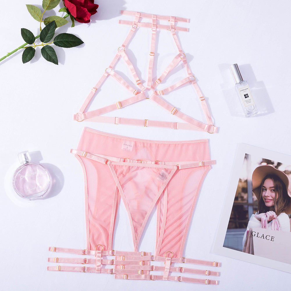 Pink Bondage Open Cup Bra