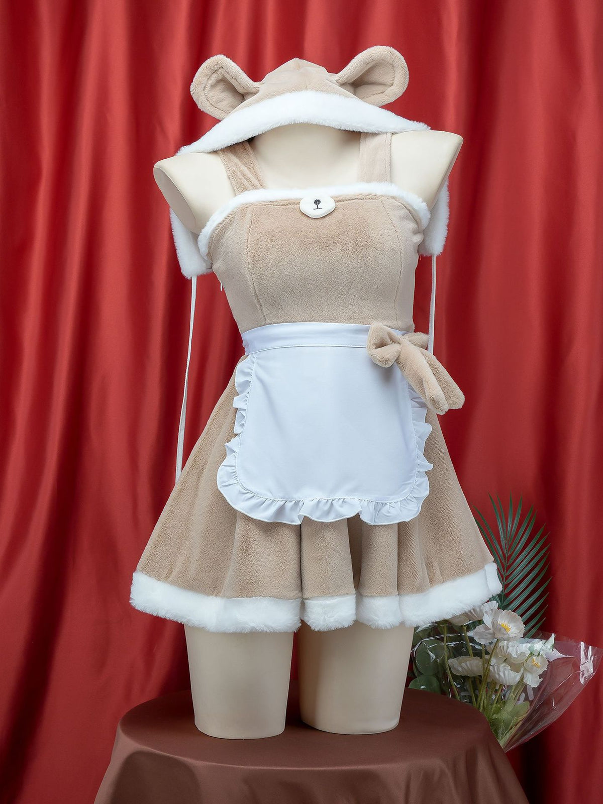 Furry Bear Girl Dress Set
