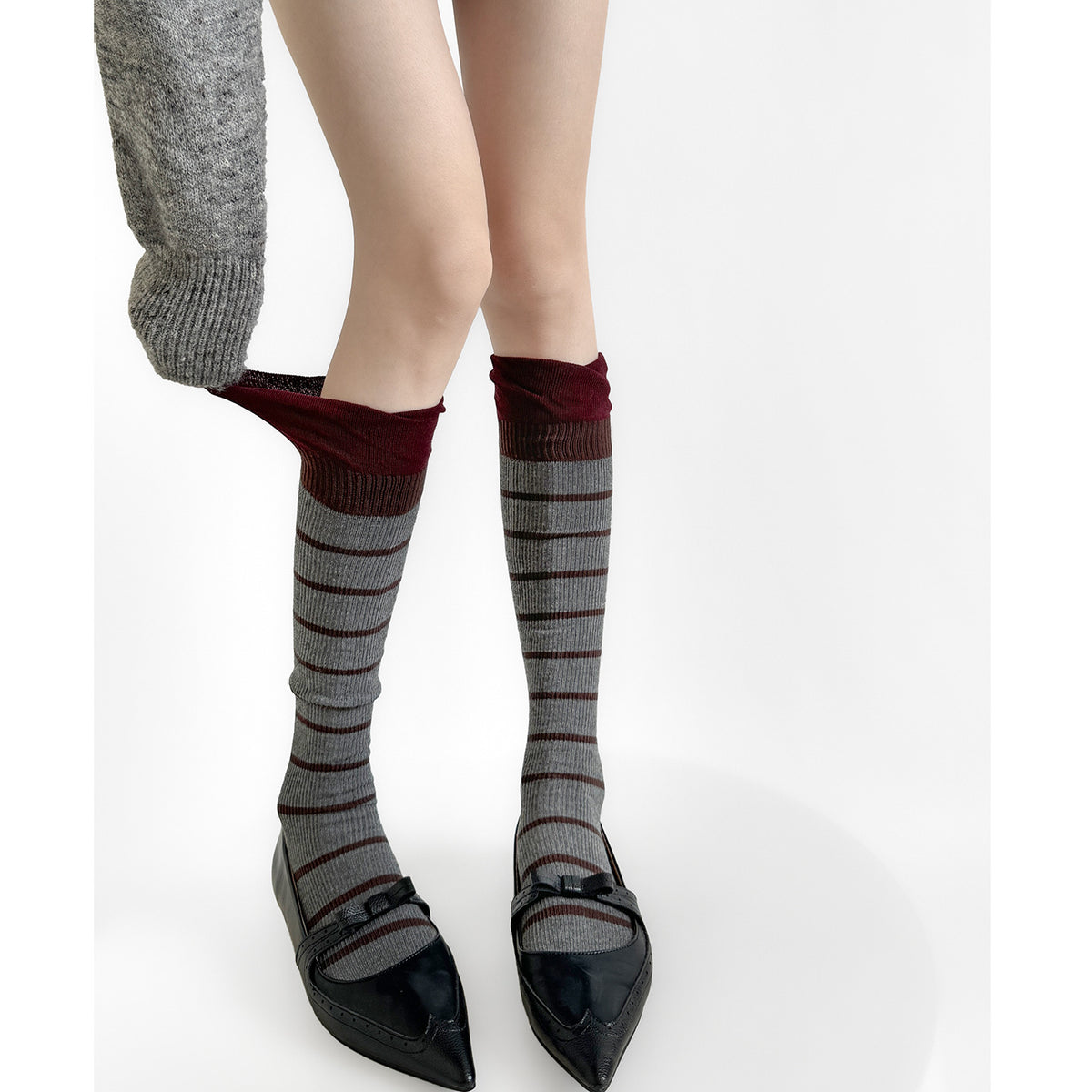 Kawaii Stripe School Girl Stockings