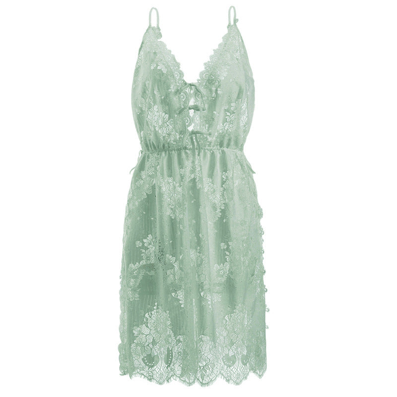 Elegant Pretty Flower Quality Lace Baby Doll Set