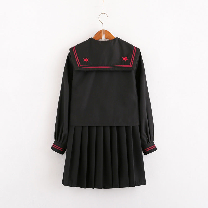 Japanese soft girl JK uniform sailor school style suit