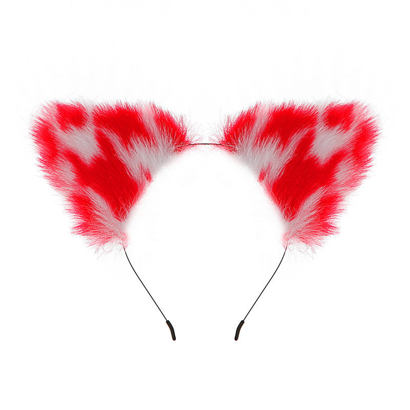 Variegated ear two-dimensional flirting rabbit hair hoop