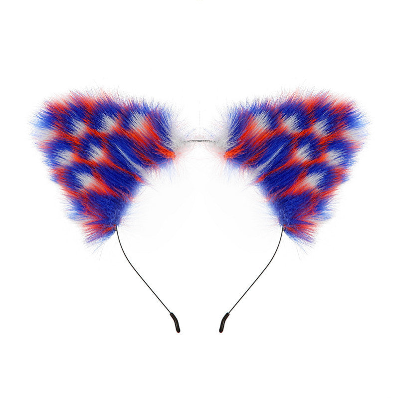 Variegated ear two-dimensional flirting rabbit hair hoop