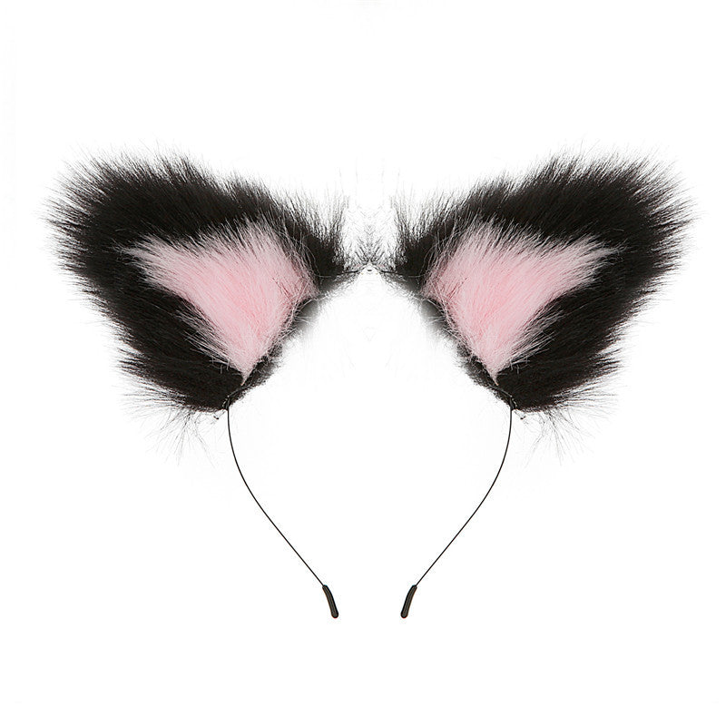 Two-element two-color ear rabbit headband
