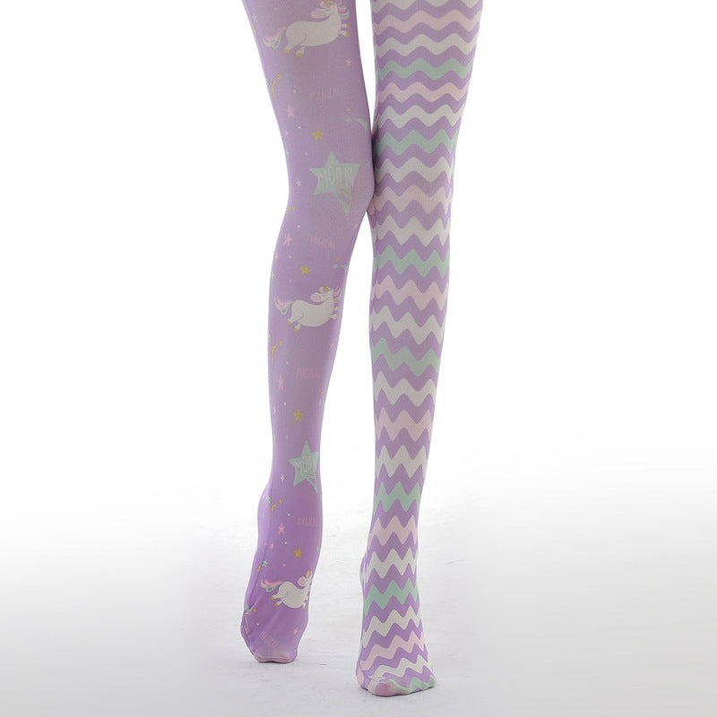 Lavender Harajuku Thigh High Tights