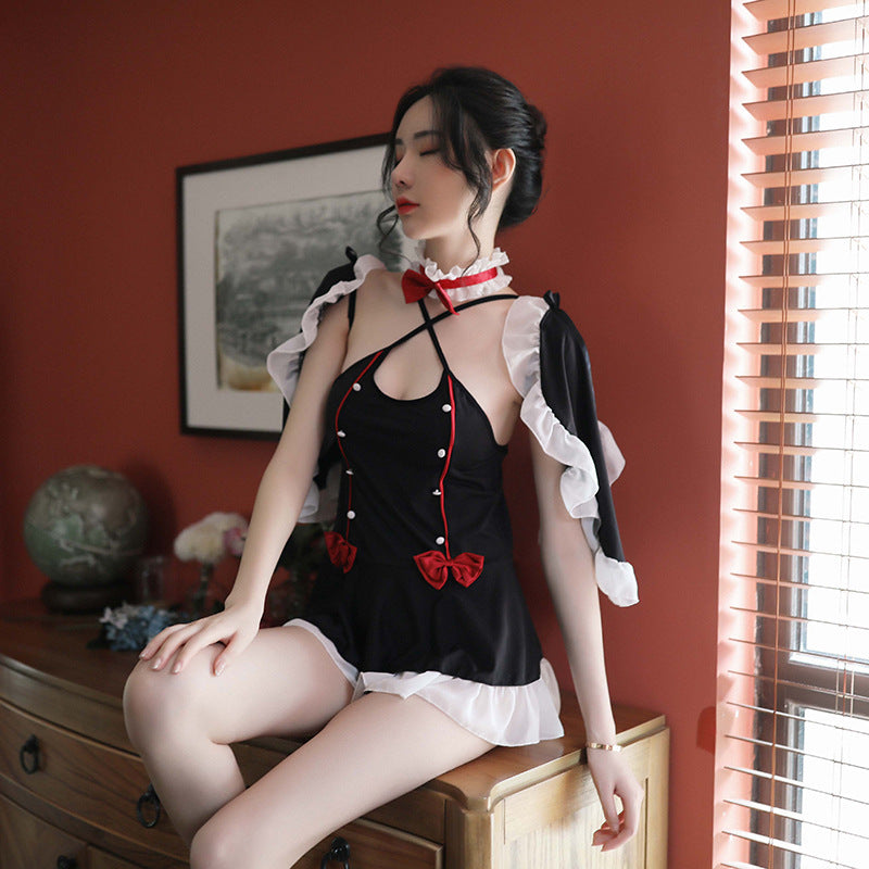 Sofyee セクシー スイート ブラック メイドスーツ