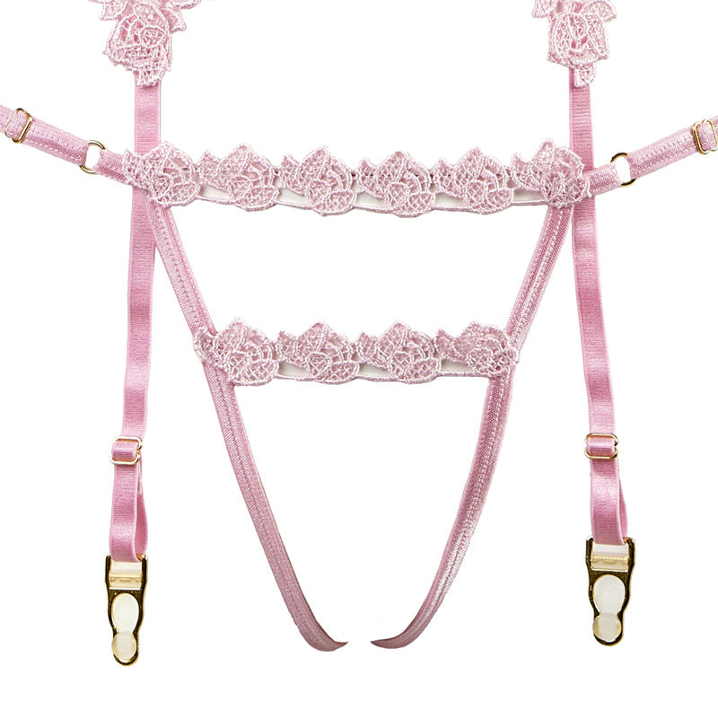 Sofyee Pink Bondage Girl Honeymoon Lingerie - Open Bra