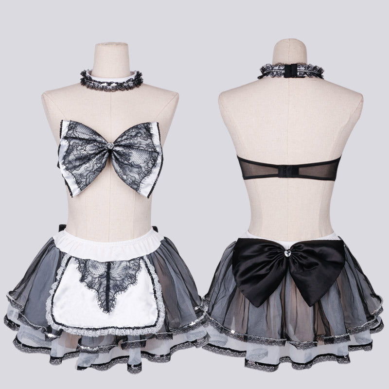 Anime Maid Kawaii Fliege Katze Choker Cosplay Kostüm Dessous
