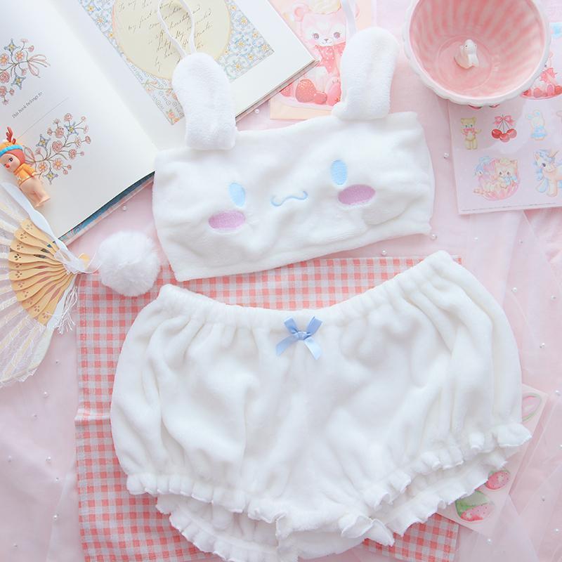 Bunny Piggy Tube Top Lingerie Set