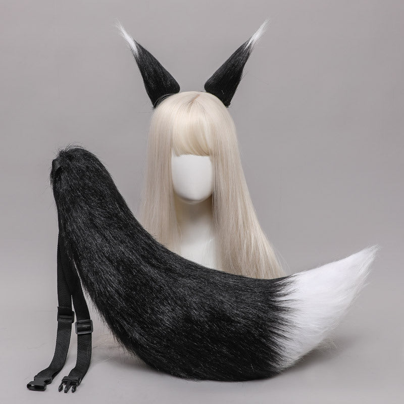 Fox Girl Ears And Tail Set With Belt