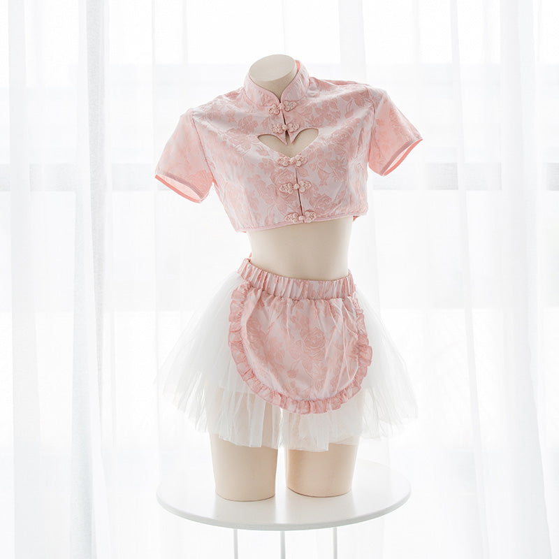 Sexy Schlüsselloch-Dienstmädchenkleid im Anime-Stil im japanischen Stil