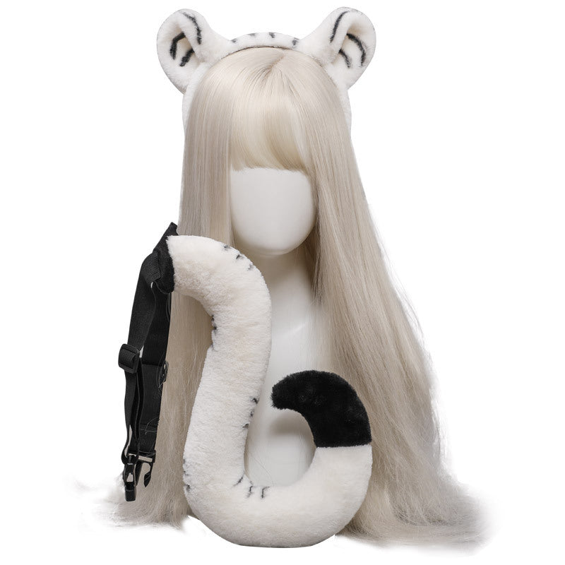Anime Sexy Kawaii Tiger Girl Cosplay Headband Tail Set
