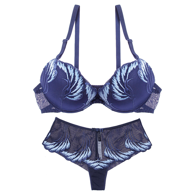 Swing Purple Angel Push Up Bra Set