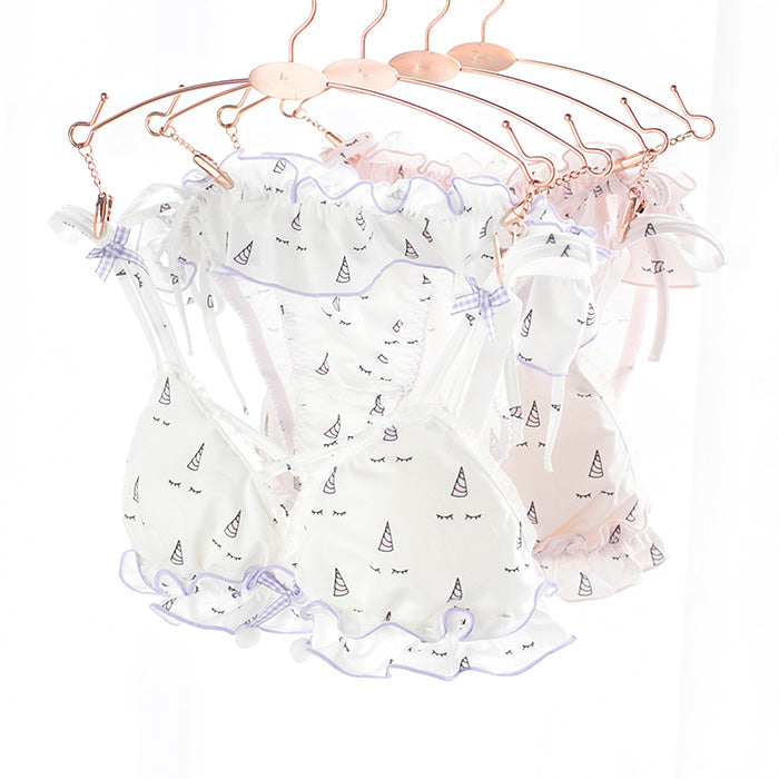 Kawaii Comfy Staring Flower Cute Sweetie Baby Bralette Set