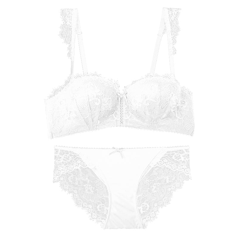 Sie brauchen dieses süße, bequeme japanische Spitzen-BH-Set ohne Bügel