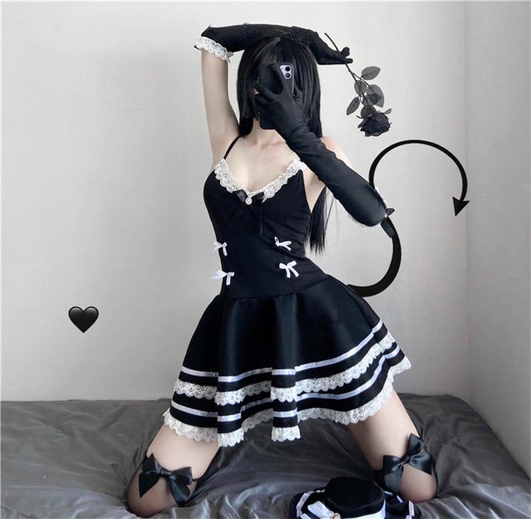 Sofyee Sexy Anime School Girl Gothic Costume