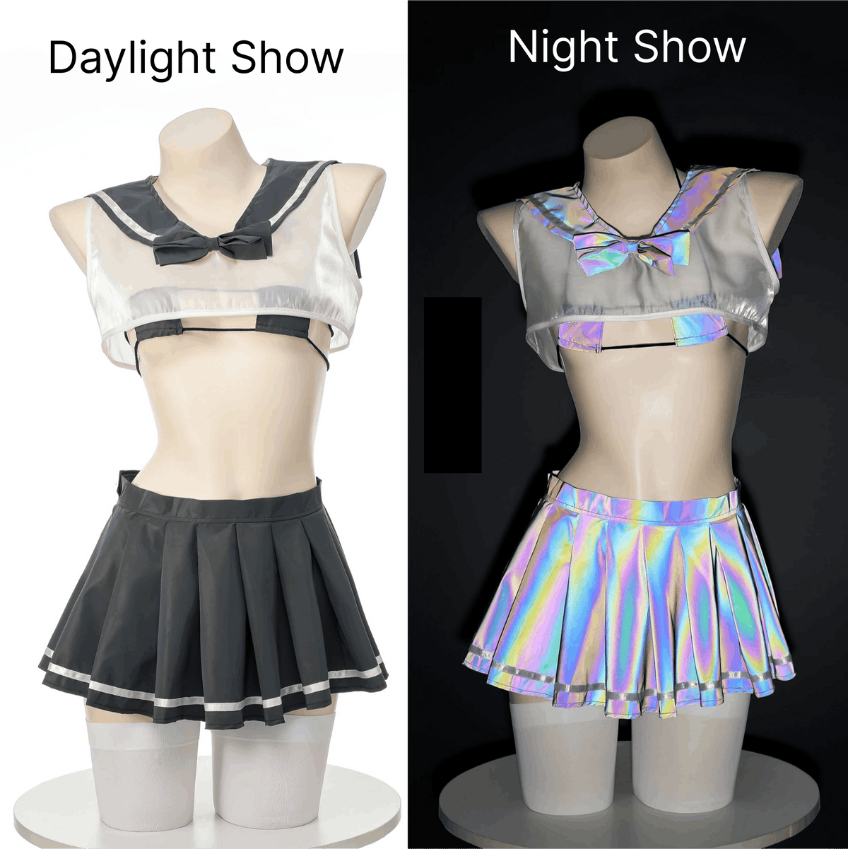 Daylight Refecting At Night School Girl Unifrom