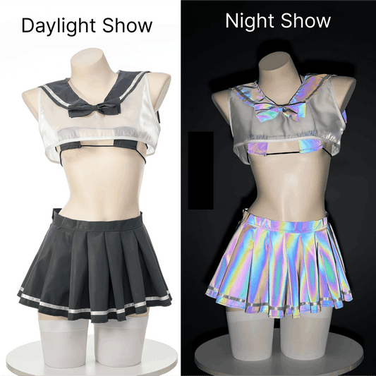 夜に映る日光 女子高生の制服