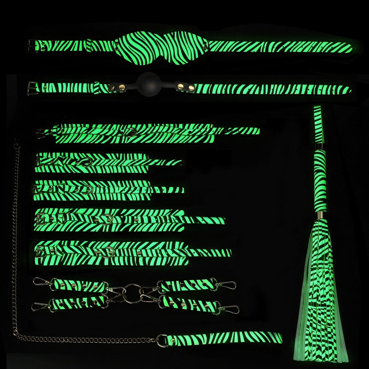 Luminous Zebra Bondage Kit