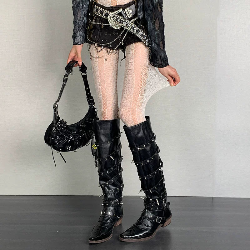 Black Lace Out Stocking