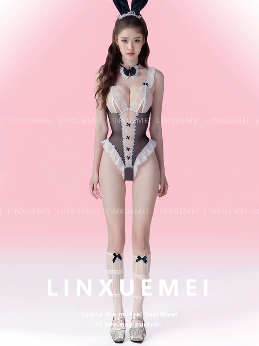Crotchless Cosplay Anime Bunny Girl Bodysuit