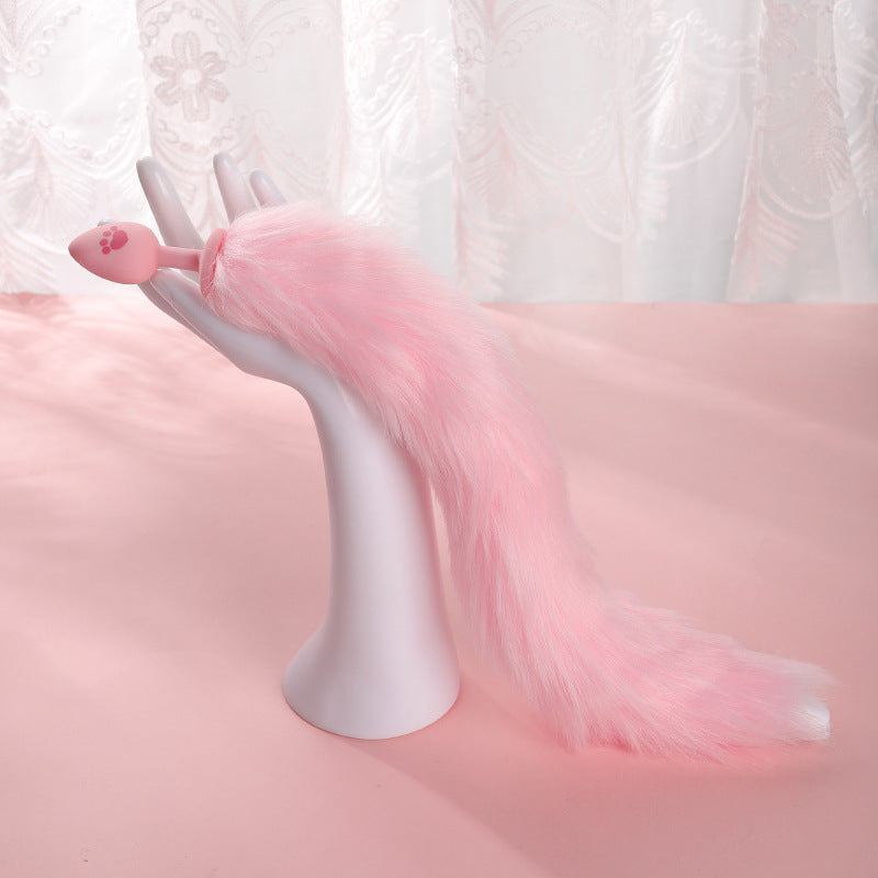 Rubber Buttplug With A Shining Light Tail