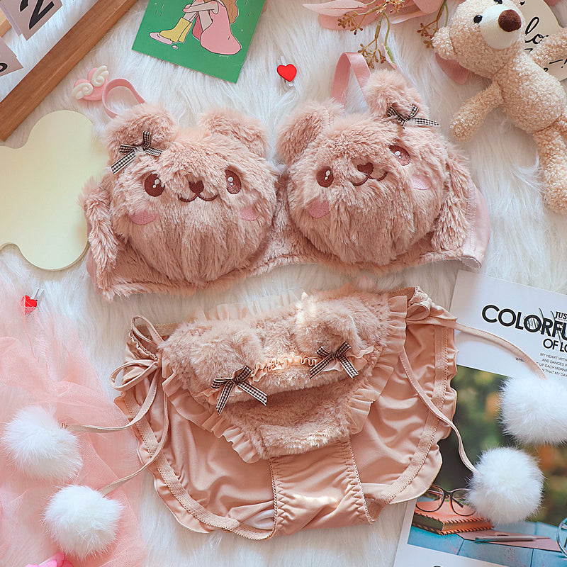 Kawaii Cat Bra Set