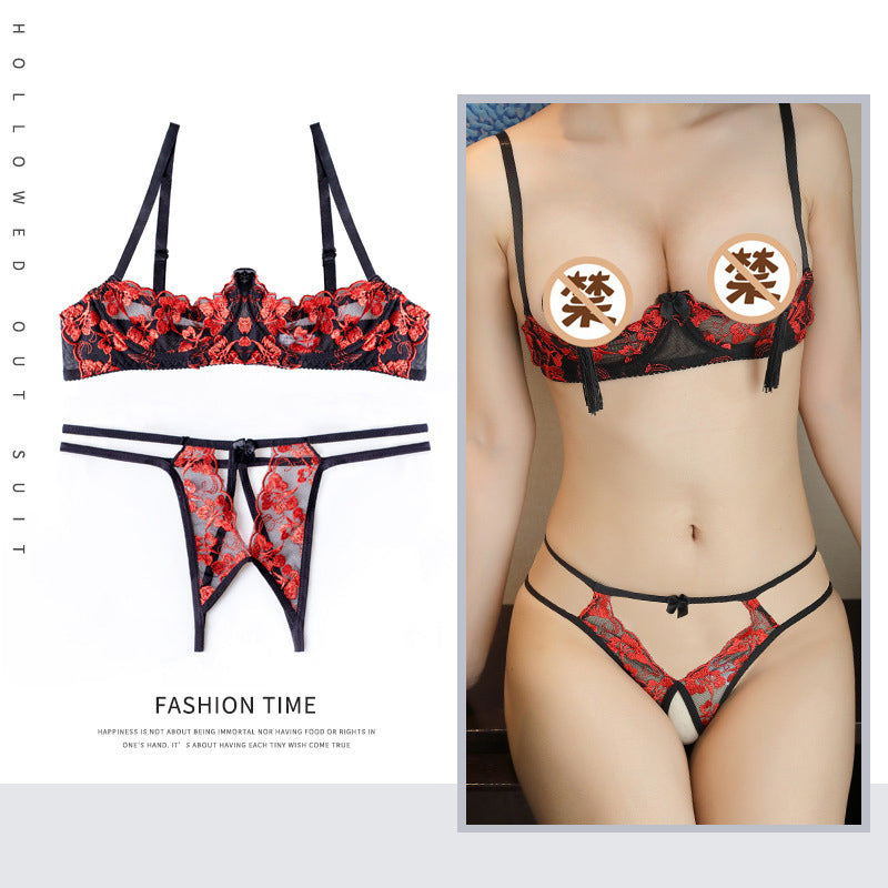 Seductive Wild Open Cup Bra Set