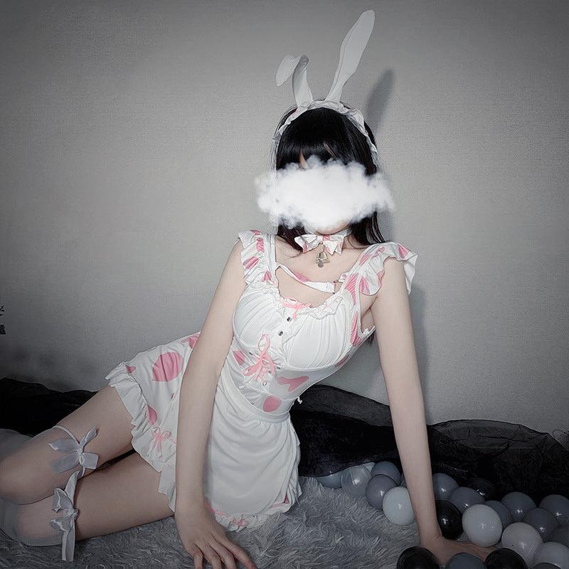 Pink Sexy Kawaii Cow Girl Bunny
