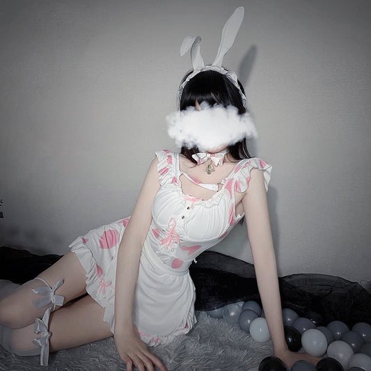 Pink Sexy Kawaii Cow Girl Bunny