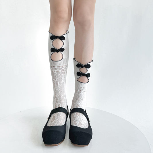 Lolita Amine Girly Kawaii  Bow Socks