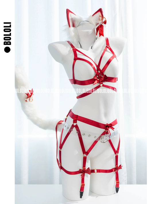 Open Cup Bondage Ears Set
