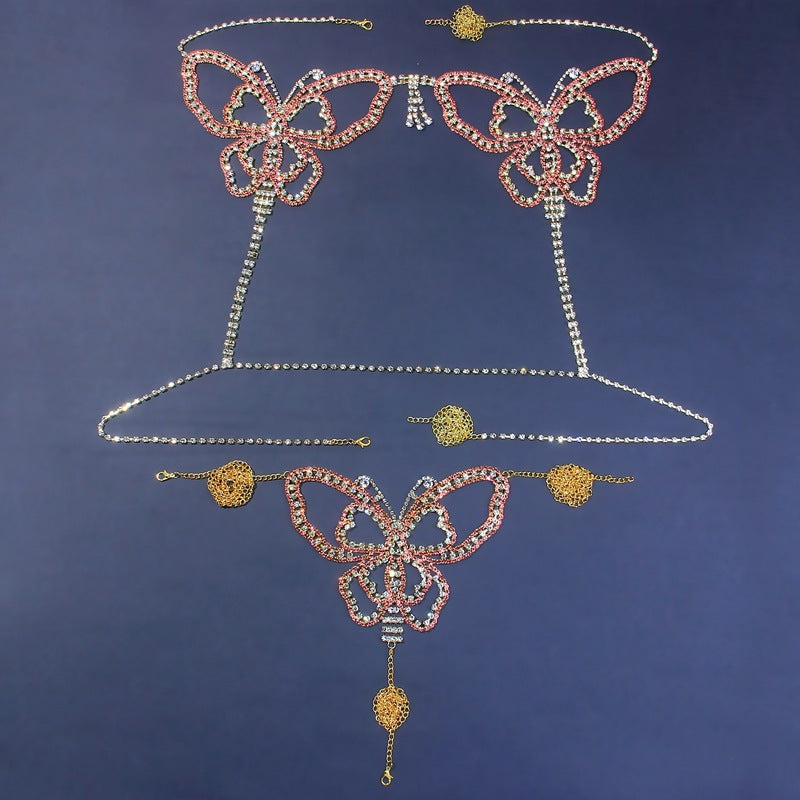 Butterfly Diamond Bra G-String Set