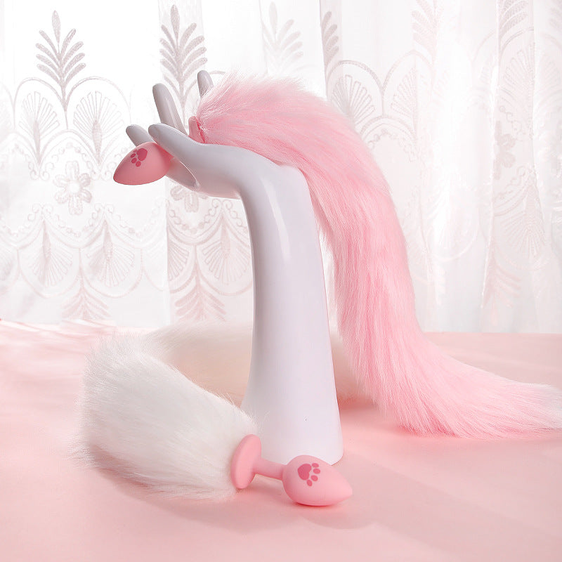 Rubber Buttplug With A Shining Light Tail