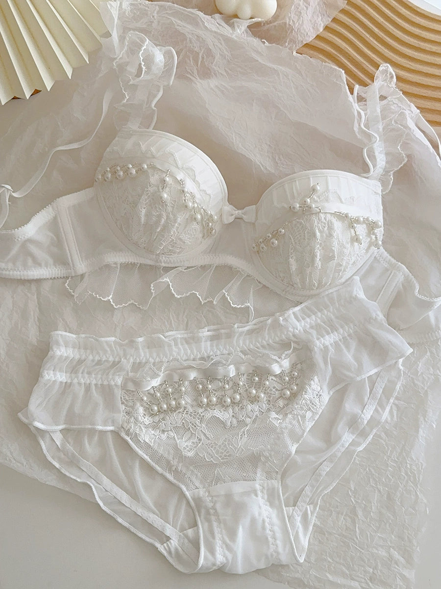 Japanese Kawaii Lolita Pearl Bra Set