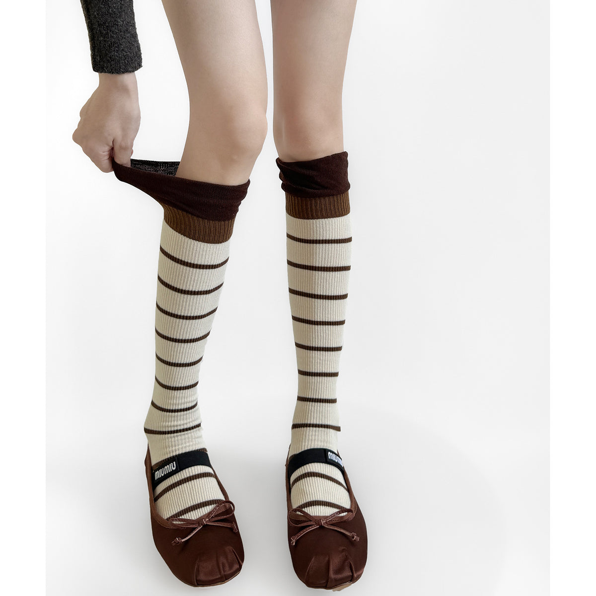 Kawaii Stripe School Girl Stockings