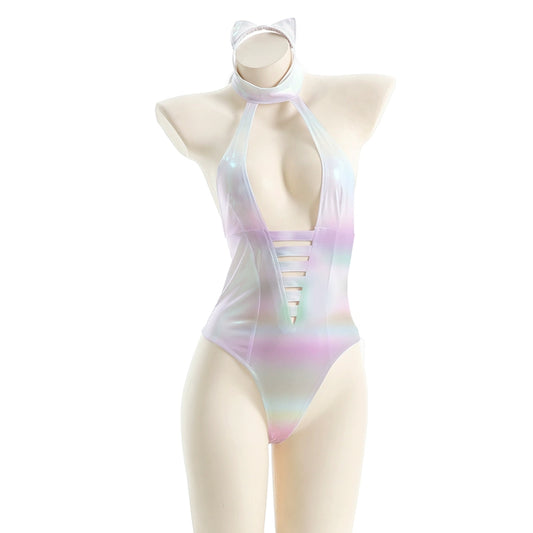 Pastel Lolita Ruffle Swim Bodysuit