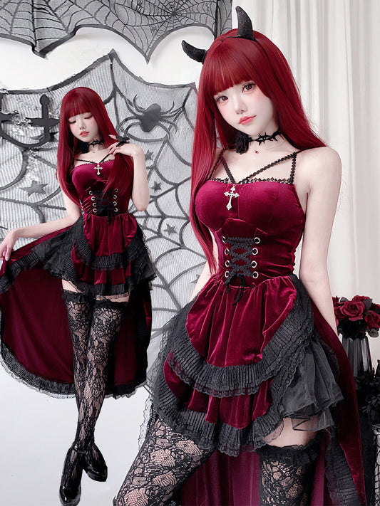 Japanese Anime Game Kawaii Lolita Gothic Maid Girl