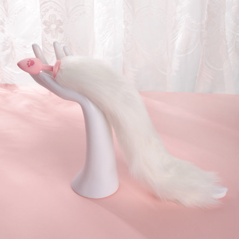 Rubber Buttplug With A Shining Light Tail