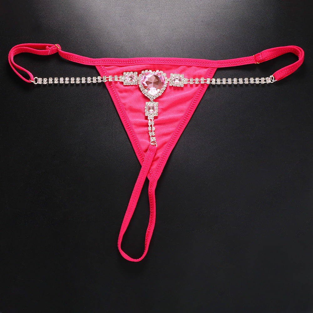 Pink Rhinestone G-String
