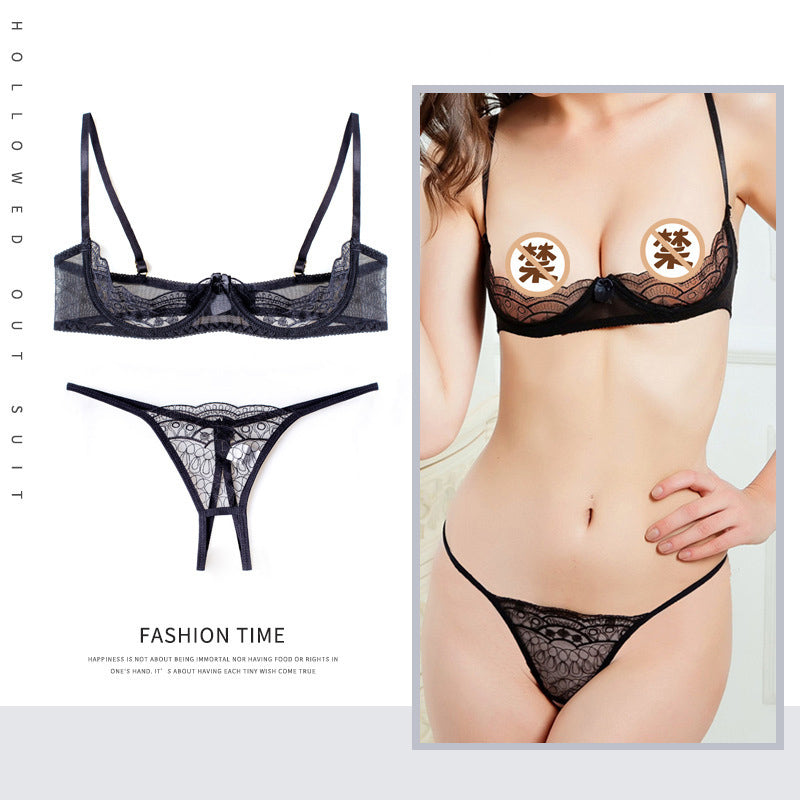 Seductive Wild Open Cup Bra Set