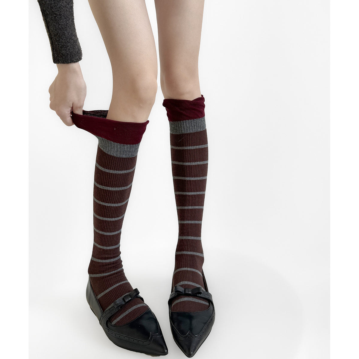 Kawaii Stripe School Girl Stockings