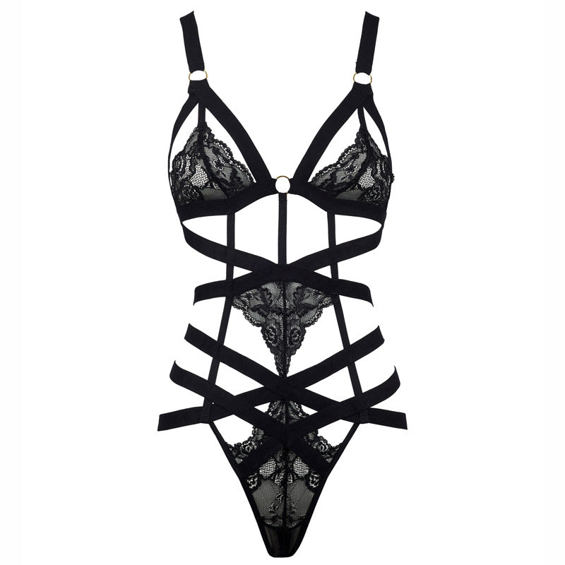 BDSM Lace Up Bondage Bodysuit