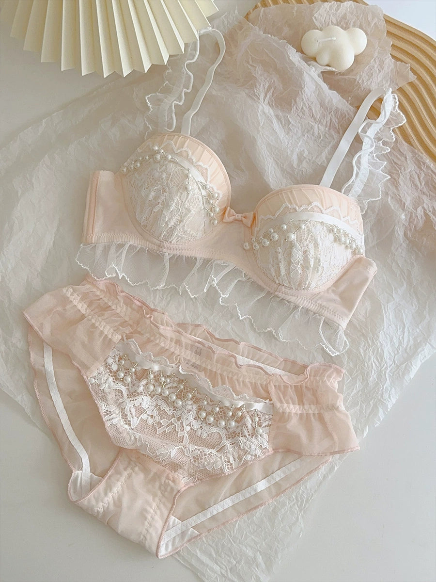 Japanese Kawaii Lolita Pearl Bra Set