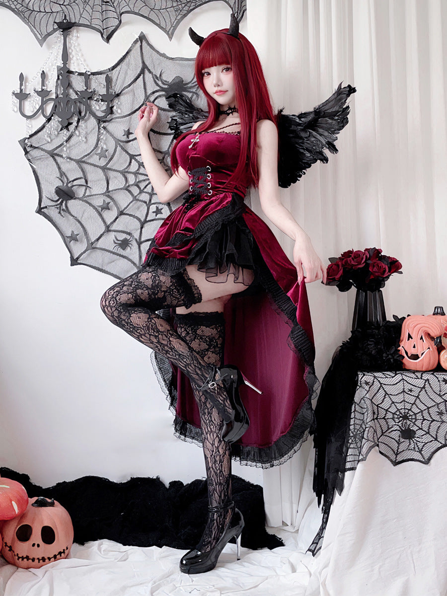 Japanese Anime Game Kawaii Lolita Gothic Maid Girl