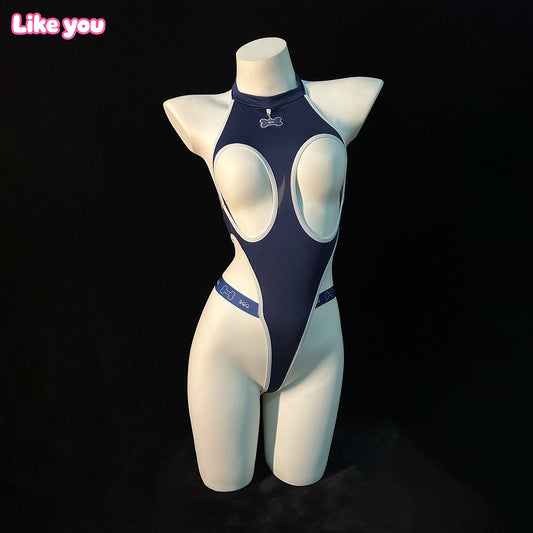 Japanese Sexy School Girl Open Cup Bodysuit