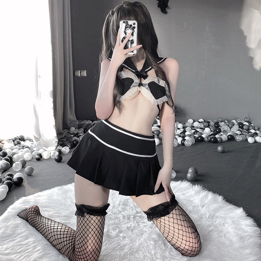 Sofyee Sexy Anime School Girl Gothic Heart Costume